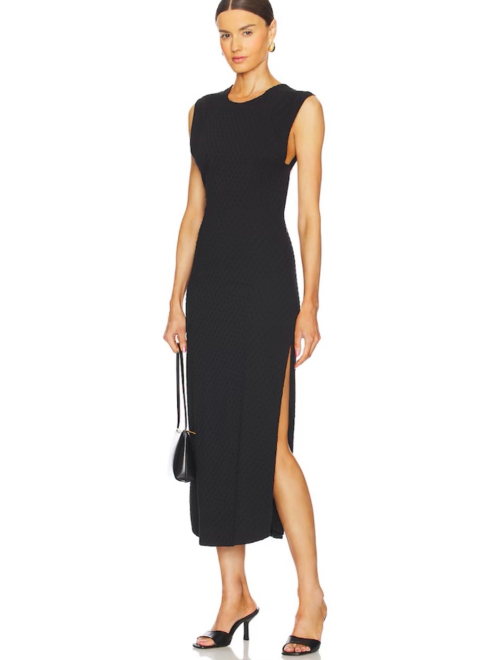 Free People Eventide Midi Dress Black Eyelet NWT S